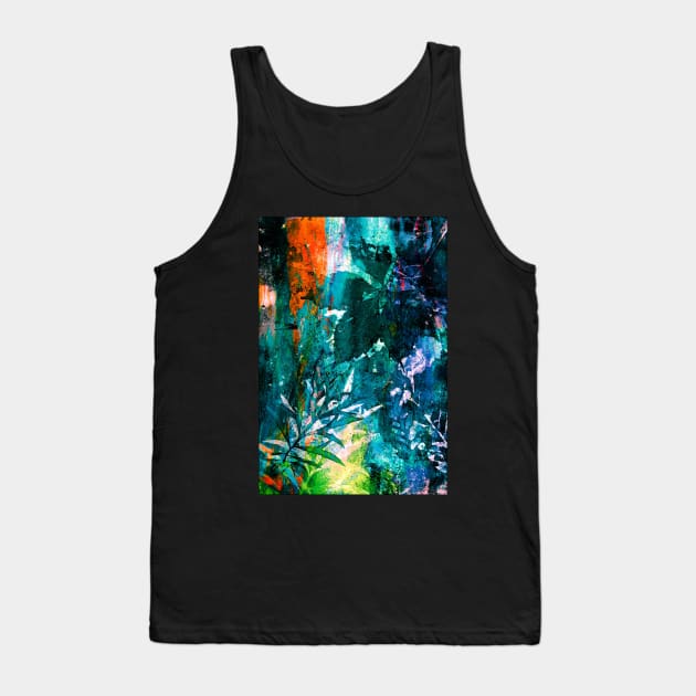 Botanical cyanotype abstract Tank Top by redwitchart